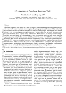 Cryptanalysis of Cancelable Biometrics Vault