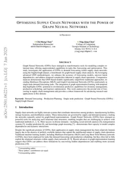 Optimizing Supply Chain Networks with the Power of Graph Neural Networks
