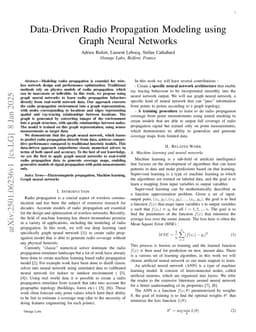 Data-Driven Radio Propagation Modeling using Graph Neural Networks