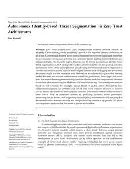 Autonomous Identity-Based Threat Segmentation in Zero Trust Architectures
