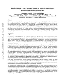 Gender-Neutral Large Language Models for Medical Applications: Reducing Bias in PubMed Abstracts