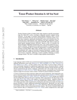 Tensor Product Attention Is All You Need