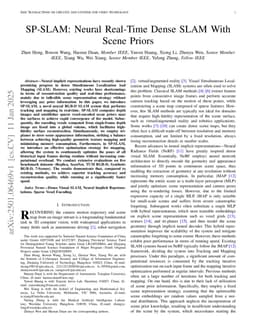 SP-SLAM: Neural Real-Time Dense SLAM With Scene Priors