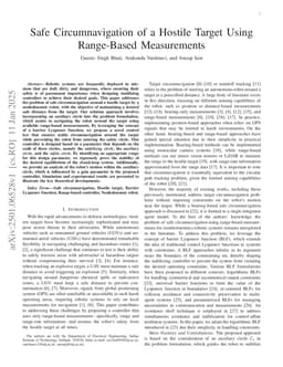 Safe Circumnavigation of a Hostile Target Using Range-Based Measurements