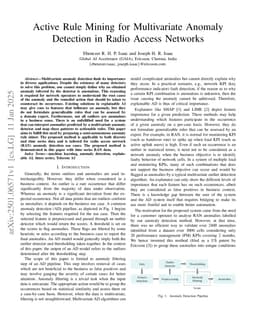 Active Rule Mining for Multivariate Anomaly Detection in Radio Access Networks