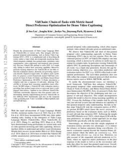 VidChain: Chain-of-Tasks with Metric-based Direct Preference Optimization for Dense Video Captioning