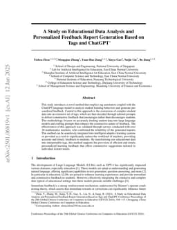 A Study on Educational Data Analysis and Personalized Feedback Report Generation Based on Tags and ChatGPT