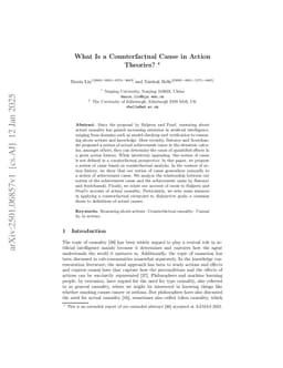 What Is a Counterfactual Cause in Action Theories?