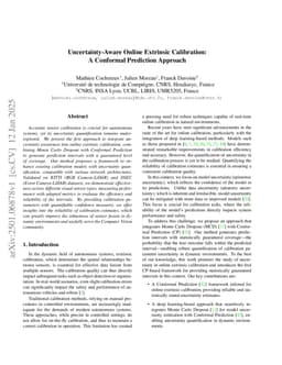 Uncertainty-Aware Online Extrinsic Calibration: A Conformal Prediction Approach