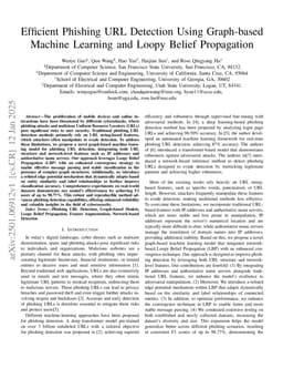 Efficient Phishing URL Detection Using Graph-based Machine Learning and Loopy Belief Propagation