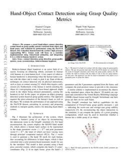 Hand-Object Contact Detection using Grasp Quality Metrics