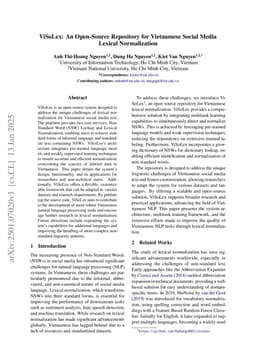 ViSoLex: An Open-Source Repository for Vietnamese Social Media Lexical Normalization