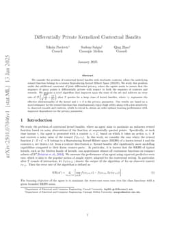 Differentially Private Kernelized Contextual Bandits