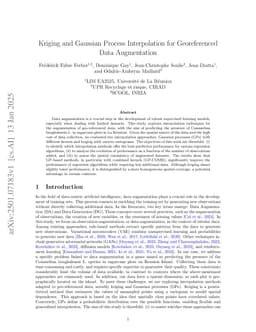 Kriging and Gaussian Process Interpolation for Georeferenced Data Augmentation