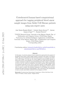 Crowdsourced human-based computational approach for tagging peripheral blood smear sample images from Sickle Cell Disease patients using non-expert users