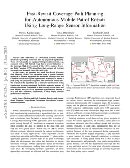 Fast-Revisit Coverage Path Planning for Autonomous Mobile Patrol Robots Using Long-Range Sensor Information