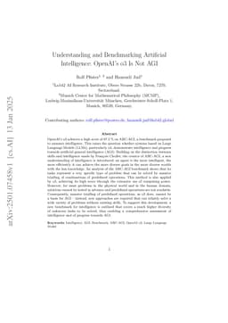Understanding and Benchmarking Artificial Intelligence: OpenAI's o3 Is Not AGI