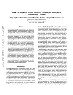RbRL2.0: Integrated Reward and Policy Learning for Rating-based Reinforcement Learning