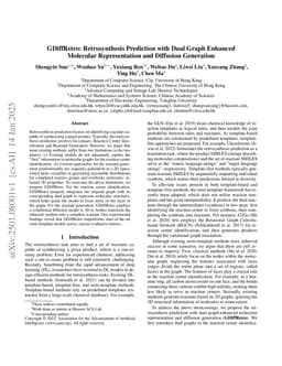 GDiffRetro: Retrosynthesis Prediction with Dual Graph Enhanced Molecular Representation and Diffusion Generation