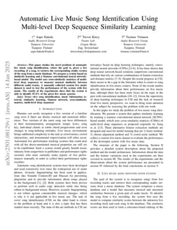 Automatic Live Music Song Identification Using Multi-level Deep Sequence Similarity Learning