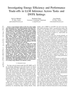 Investigating Energy Efficiency and Performance Trade-offs in LLM Inference Across Tasks and DVFS Settings