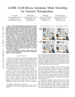 LAMS: LLM-Driven Automatic Mode Switching for Assistive Teleoperation