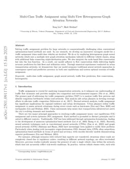 Multi-Class Traffic Assignment using Multi-View Heterogeneous Graph Attention Networks
