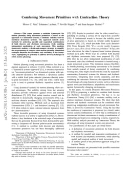 Combining Movement Primitives with Contraction Theory