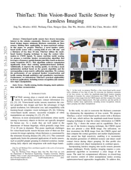 ThinTact:Thin Vision-Based Tactile Sensor by Lensless Imaging