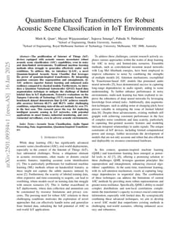 Quantum-Enhanced Transformers for Robust Acoustic Scene Classification in IoT Environments