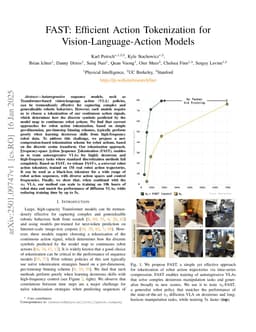 FAST: Efficient Action Tokenization for Vision-Language-Action Models