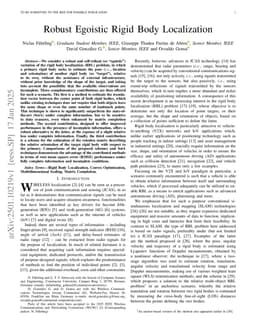 Robust Egoistic Rigid Body Localization