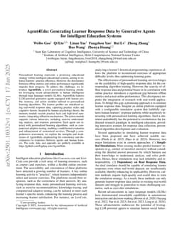 Agent4Edu: Generating Learner Response Data by Generative Agents for Intelligent Education Systems