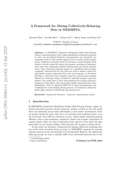 A Framework for Mining Collectively-Behaving Bots in MMORPGs