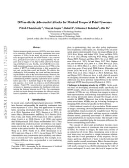Differentiable Adversarial Attacks for Marked Temporal Point Processes