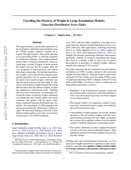 Unveiling the Mystery of Weight in Large Foundation Models: Gaussian Distribution Never Fades