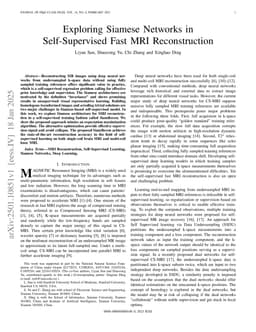 Exploring Siamese Networks in Self-Supervised Fast MRI Reconstruction