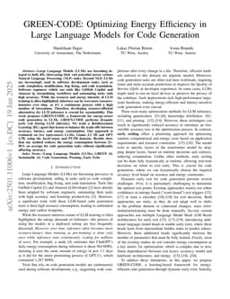 GREEN-CODE: Learning to Optimize Energy Efficiency in LLM-based Code Generation