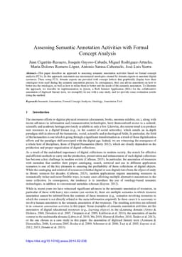 Assessing Semantic Annotation Activities with Formal Concept Analysis