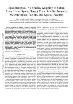 Spatiotemporal Air Quality Mapping in Urban Areas Using Sparse Sensor Data, Satellite Imagery, Meteorological Factors, and Spatial Features