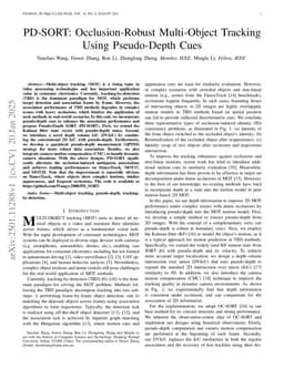 PD-SORT: Occlusion-Robust Multi-Object Tracking Using Pseudo-Depth Cues