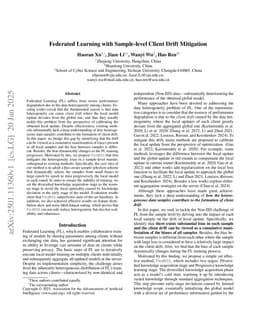 Federated Learning with Sample-level Client Drift Mitigation