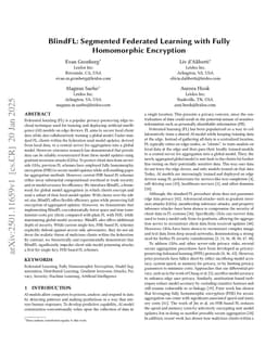 BlindFL: Segmented Federated Learning with Fully Homomorphic Encryption