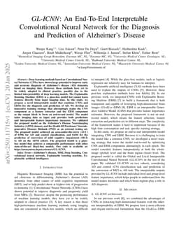 GL-ICNN: An End-To-End Interpretable Convolutional Neural Network for the Diagnosis and Prediction of Alzheimer's Disease