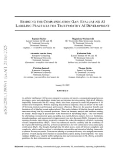 Bridging the Communication Gap: Evaluating AI Labeling Practices for Trustworthy AI Development