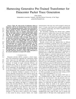 Harnessing Generative Pre-Trained Transformer for Datacenter Packet Trace Generation