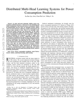 Distributed Multi-Head Learning Systems for Power Consumption Prediction