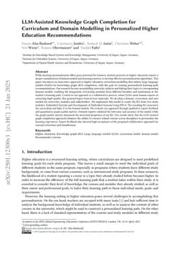 LLM-Assisted Knowledge Graph Completion for Curriculum and Domain Modelling in Personalized Higher Education Recommendations