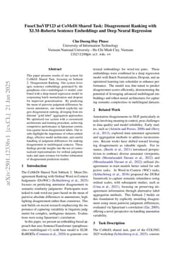 FuocChuVIP123 at CoMeDi Shared Task: Disagreement Ranking with XLM-Roberta Sentence Embeddings and Deep Neural Regression