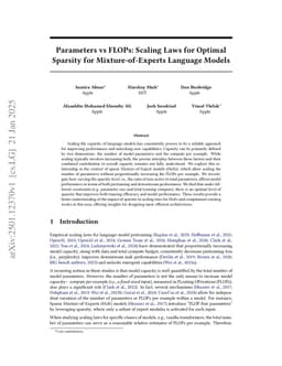 Parameters vs FLOPs: Scaling Laws for Optimal Sparsity for Mixture-of-Experts Language Models